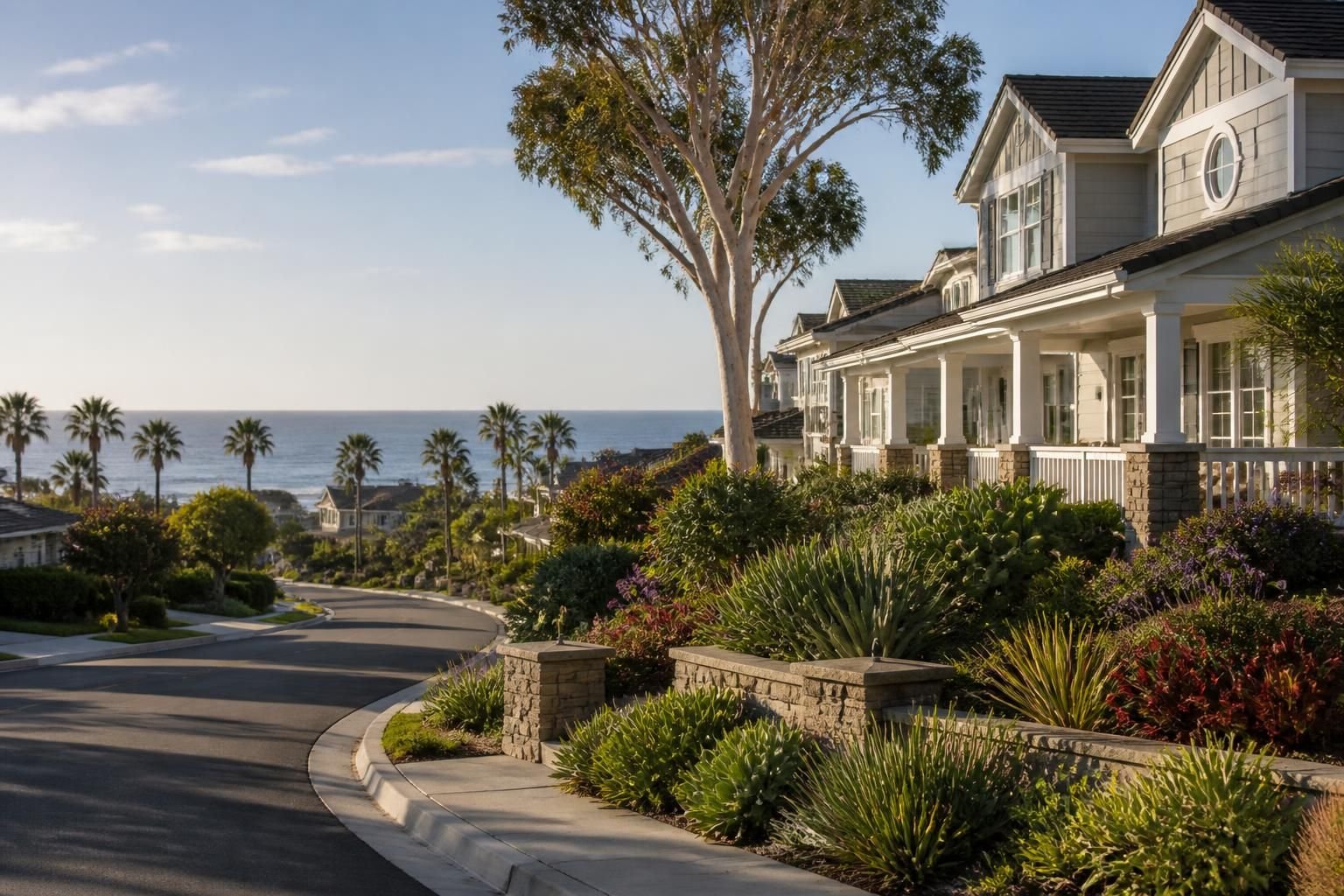 Welcoming coastal neighborhood with well-kept homes in Carlsbad
